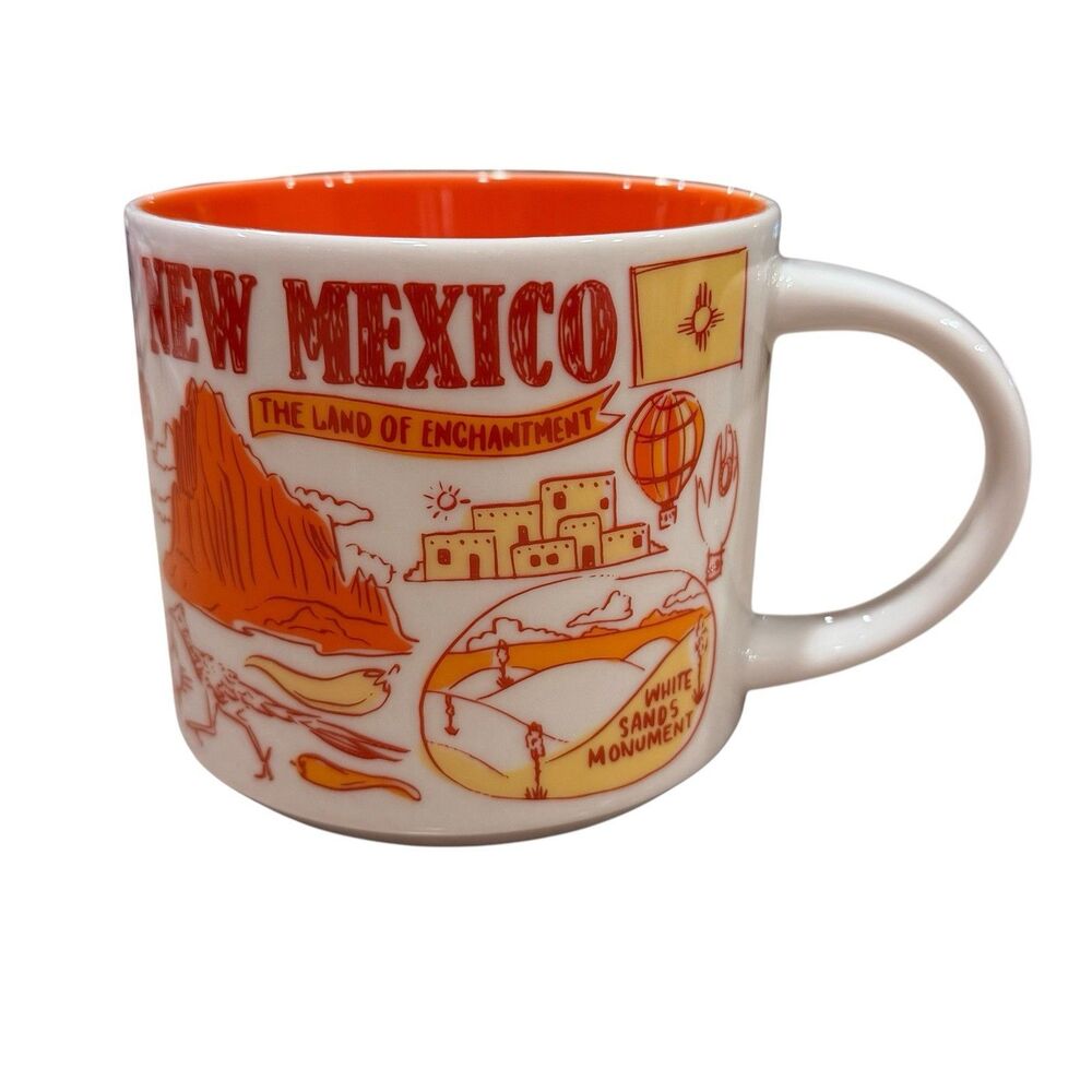 Starbucks NEW MEXICO Been There Series Cup 2021 Coffee Mug 14 oz Orange *Nice*